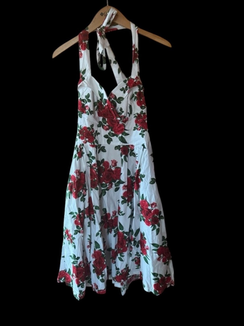 NWT Hell Bunny Vixen 50s Cannes Floral Halter Swing Dress